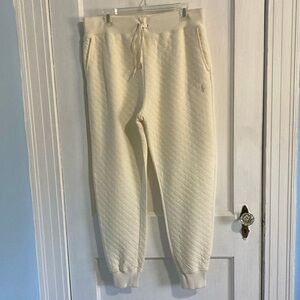 Polo Ralph Lauren Ivory Quilted Pants Joggers Men’s Size Medium